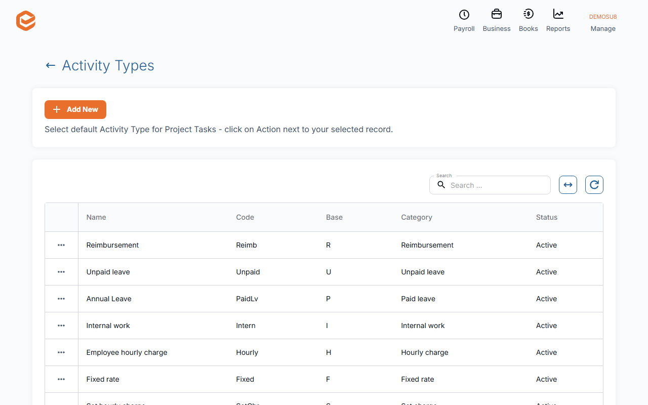 Activity Types