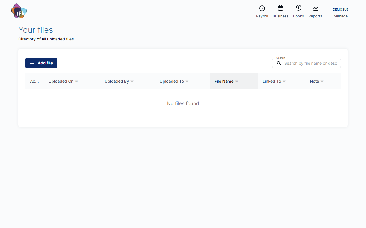 Your files: every uploaded file