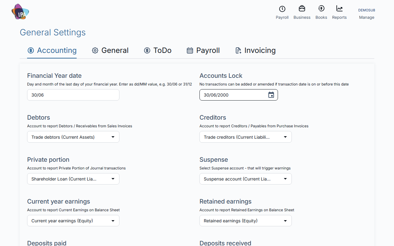 General Settings